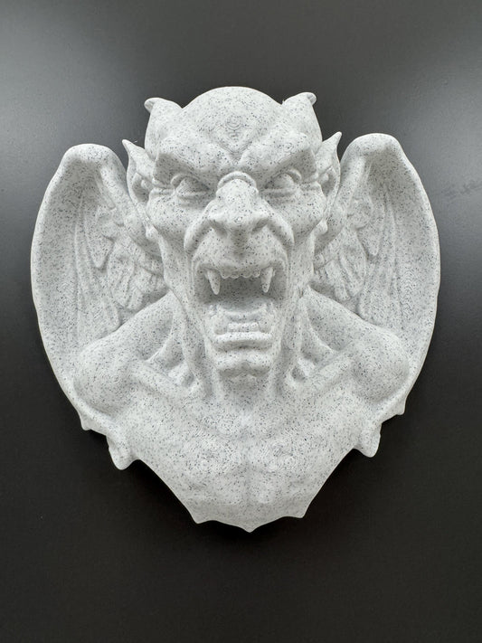 Gargoyle Wall Sculpture, Gothic Winged Demon Decor, Stone Wall Art, Hand Finished Gothic Gift