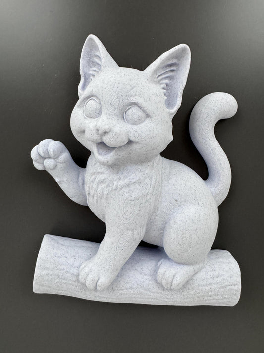 Cat Wall Sculpture | Kitten Wall Art | Cat Lover Gift | Funny Cat Wall Hanging | Nursery Animal Decor | Smiling Cat Wall Mount