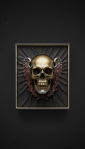 Imperial Skull Matte Black Finish
