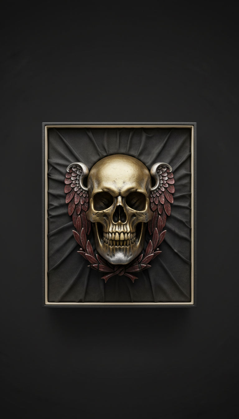 Imperial Skull Matte Black Finish