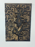 Tribal Wall Mask Sculpture | Aztec Style Face Decor | Hand Painted Ethnic Wall Art | Carved Cultural Accent | Boho Living Room Hanging