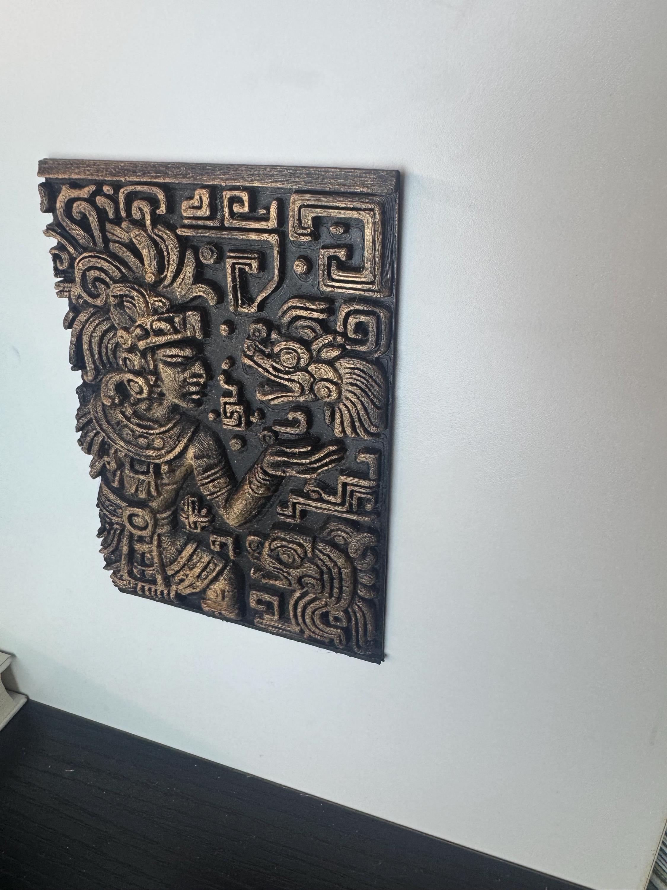 Tribal Wall Mask Sculpture | Aztec Style Face Decor | Hand Painted Ethnic Wall Art | Carved Cultural Accent | Boho Living Room Hanging
