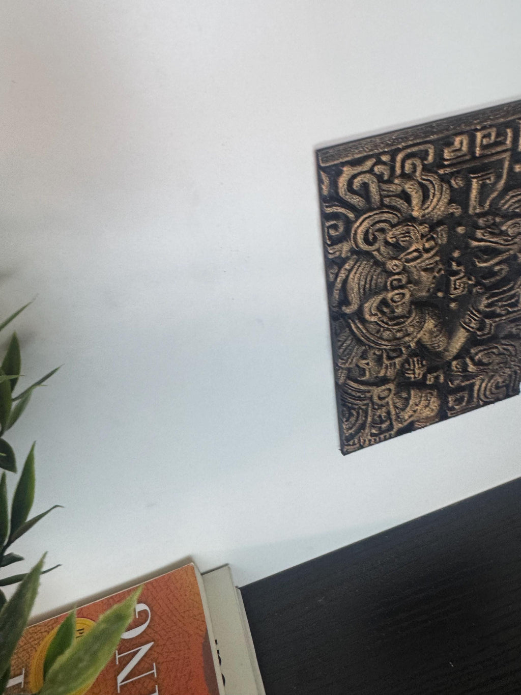 Tribal Wall Mask Sculpture | Aztec Style Face Decor | Hand Painted Ethnic Wall Art | Carved Cultural Accent | Boho Living Room Hanging