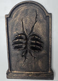 Creepy Hands Tombstone Sculpture: Gothic Horror Wall Art, Halloween Decor