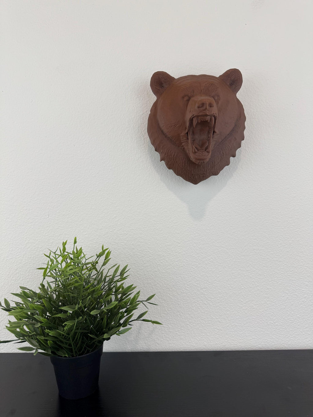 Aged Bronze Bear Head Wall Mount: Rustic Lodge Decor