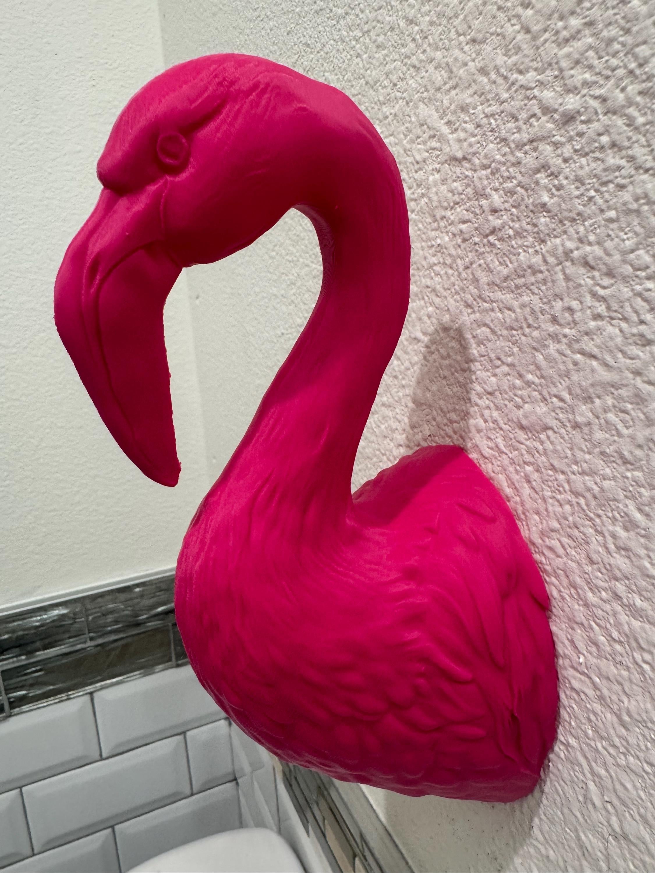 Pink Flamingo Wall Sculpture: Retro Coastal Decor Accent