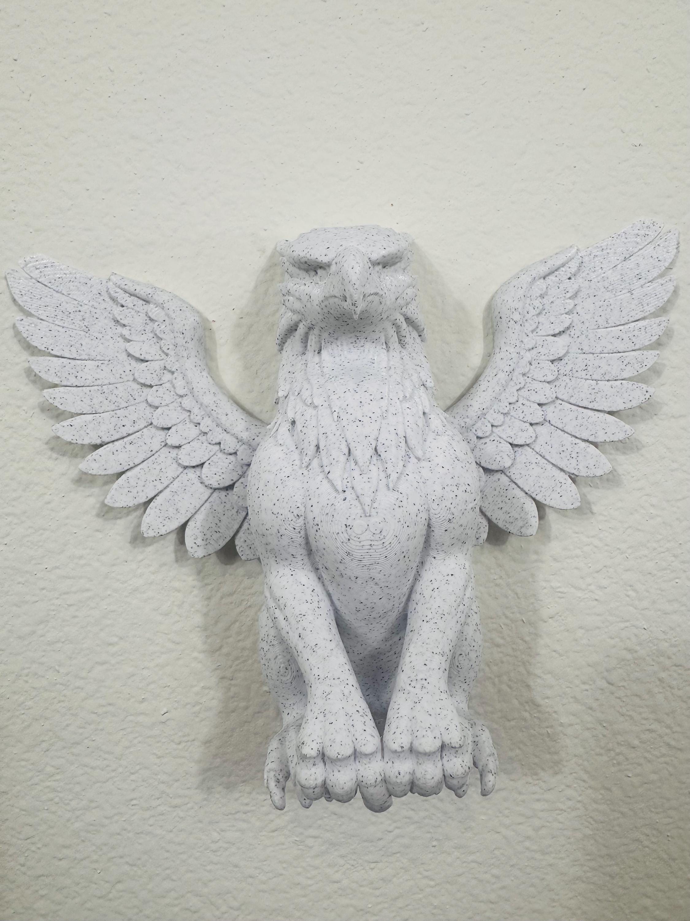 Griffin Wall Mounted Sculpture | Winged Mythical Creature Decor | Fantasy Guardian Wall Art | Unique Home Accent | Mythical Wall Decor