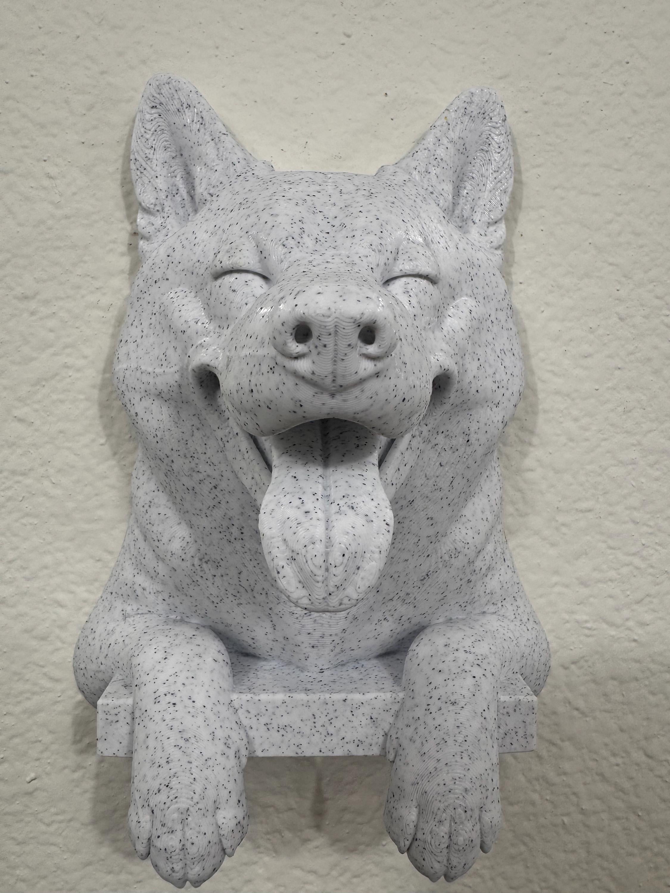 Husky Wall Mounted Sculpture | Happy Husky Wall Hanging Decor | Cute Dog Home Accent | Smiling Husky Art Gift for Dog Lovers