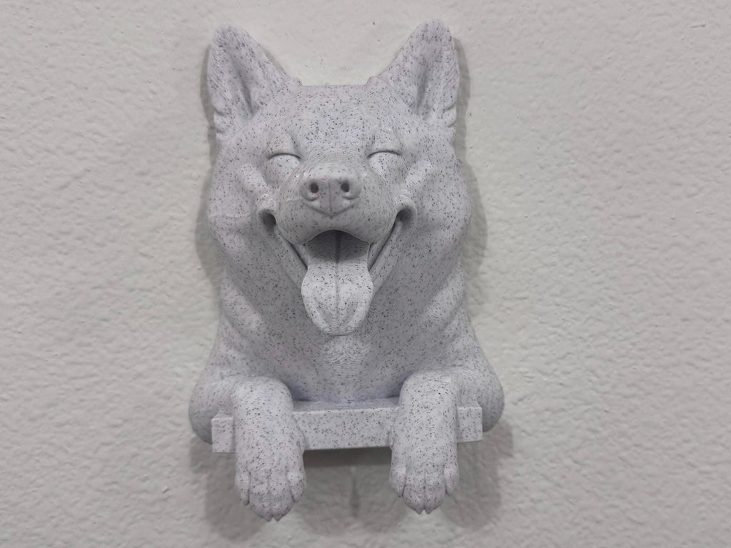 Husky Wall Mounted Sculpture | Happy Husky Wall Hanging Decor | Cute Dog Home Accent | Smiling Husky Art Gift for Dog Lovers