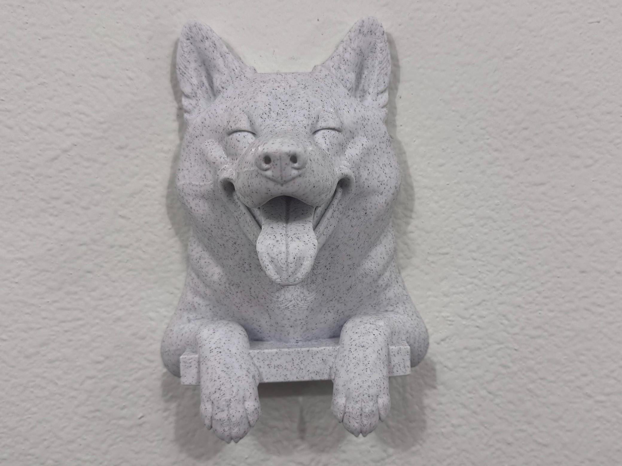 Husky Wall Mounted Sculpture | Happy Husky Wall Hanging Decor | Cute Dog Home Accent | Smiling Husky Art Gift for Dog Lovers