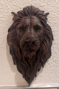 Hand Painted Copper Lion Head Wall Sculpture | Regal Animal Wall Art | Majestic Home Decor | Lion Head Sculpture | King of Jungle Gift