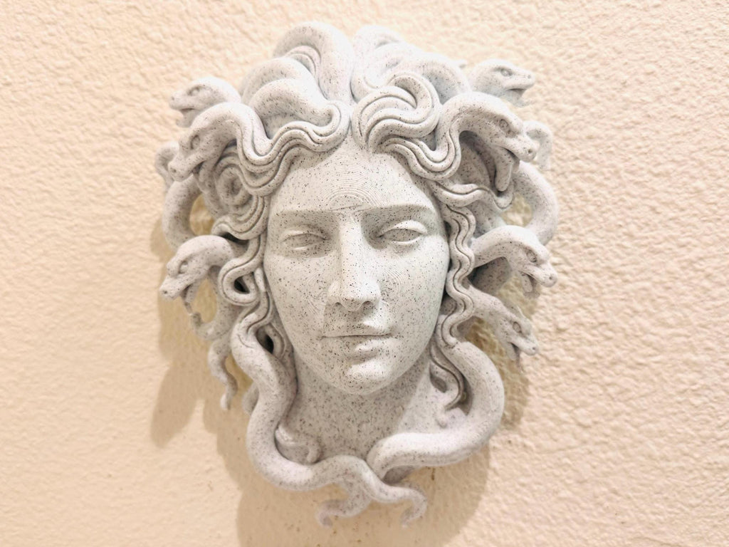 Medusa Wall Sculpture | Greek Goddess Stone Face Decor | Mythology Wall Art | Ancient Gorgon Statue for Home or Office