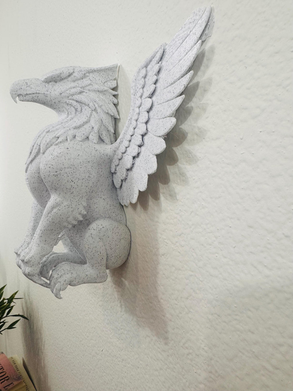 Griffin Wall Mounted Sculpture | Winged Mythical Creature Decor | Fantasy Guardian Wall Art | Unique Home Accent | Mythical Wall Decor