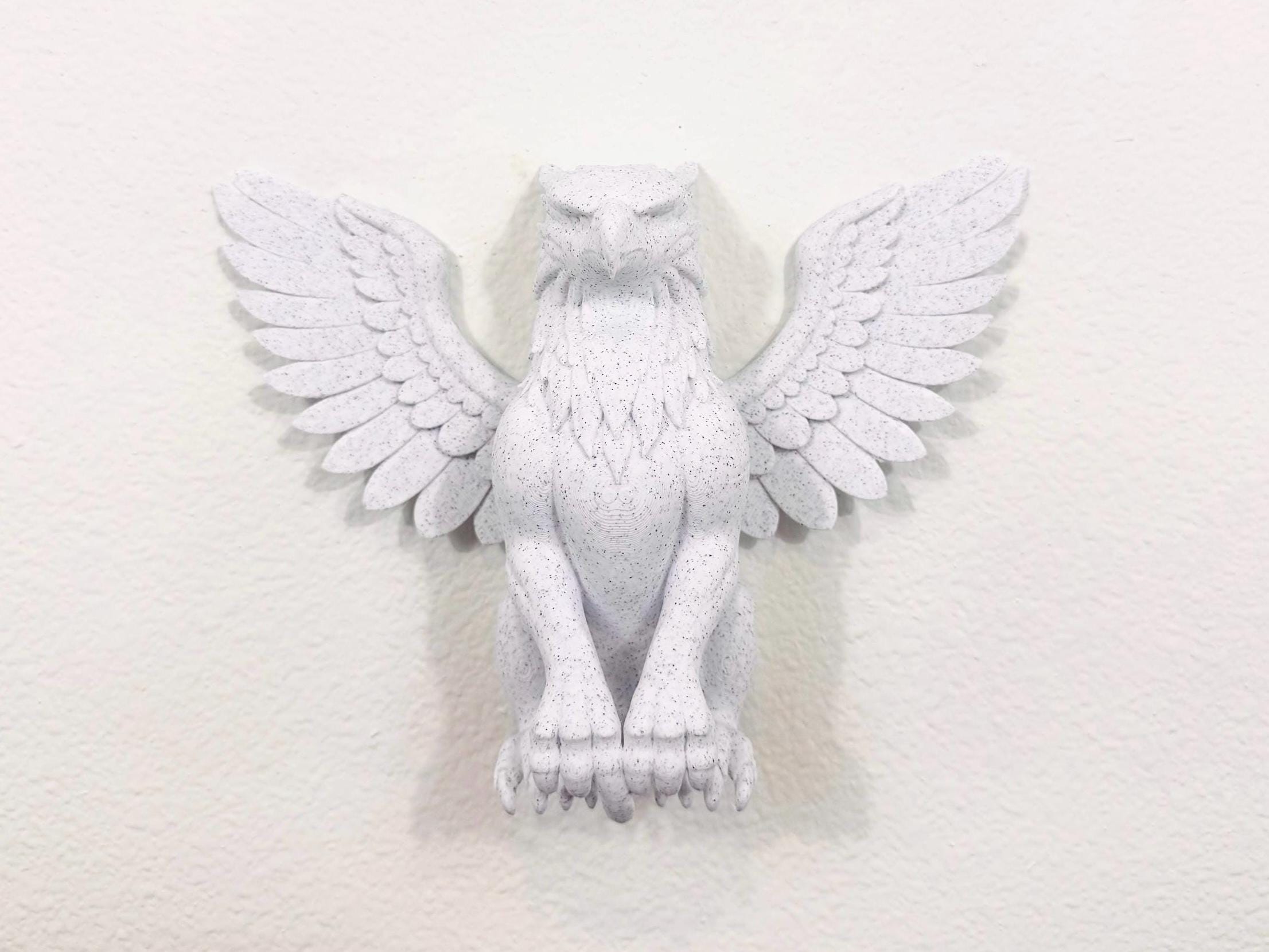 Griffin Wall Mounted Sculpture | Winged Mythical Creature Decor | Fantasy Guardian Wall Art | Unique Home Accent | Mythical Wall Decor