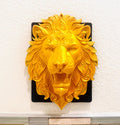 Majestic Golden Lion Head Wall Sculpture | Bold Regal Home Decor | King of the Jungle Statement Piece | Handmade Wall Art