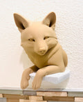 Relaxed Fox Wall Sculpture | Woodland Animal Wall Art | Rustic Nature Decor for Home, Cabin, or Office | Handmade Wildlife Accent Piece