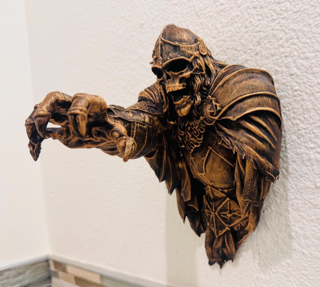 Gothic Grim Reaper Wall Decor Skeleton Knight Hand Reaching Horror Wall Mount Dark Fantasy Skull Art Creepy Gothic Home Decor