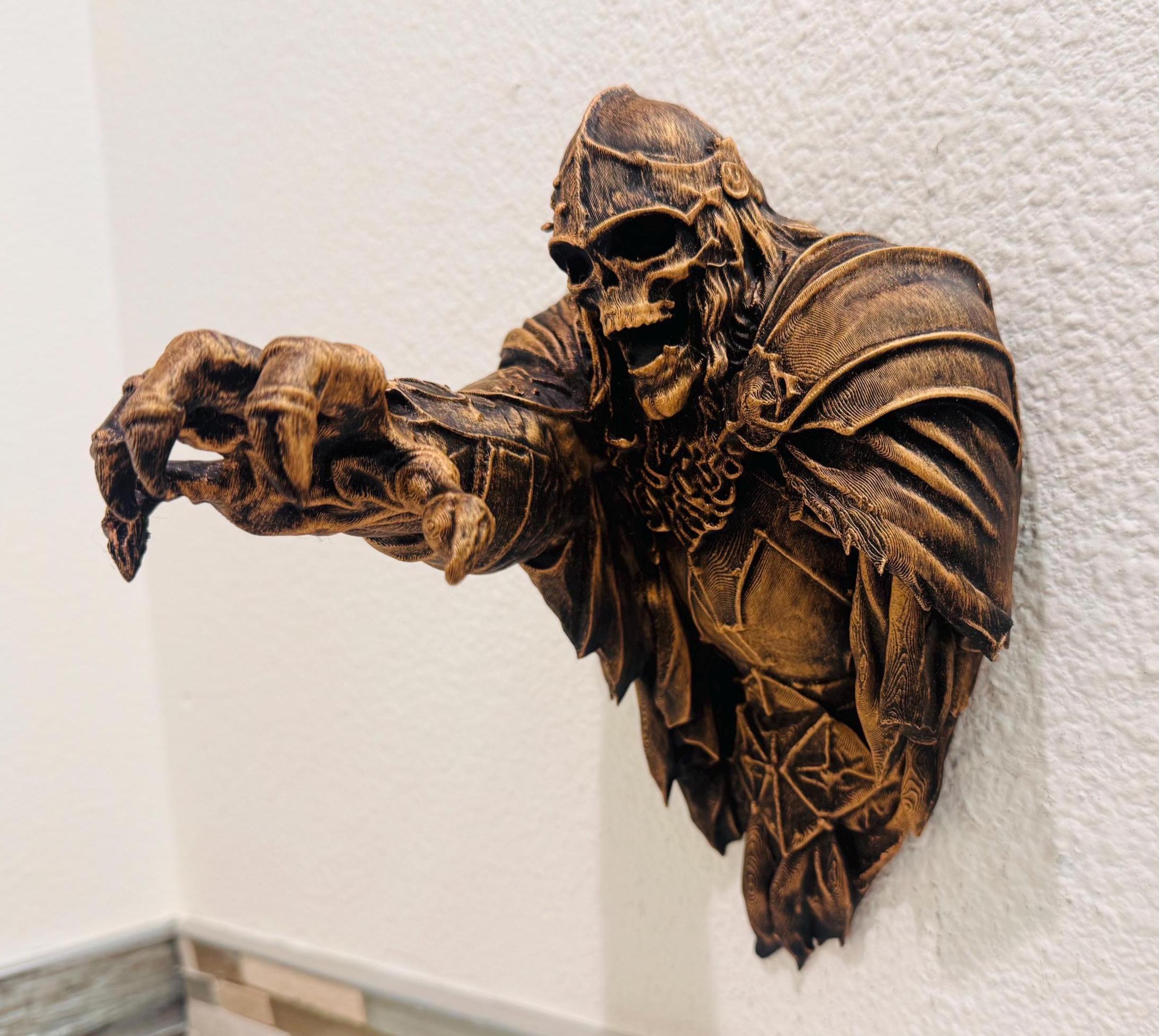 Gothic Grim Reaper Wall Decor Skeleton Knight Hand Reaching Horror Wall Mount Dark Fantasy Skull Art Creepy Gothic Home Decor