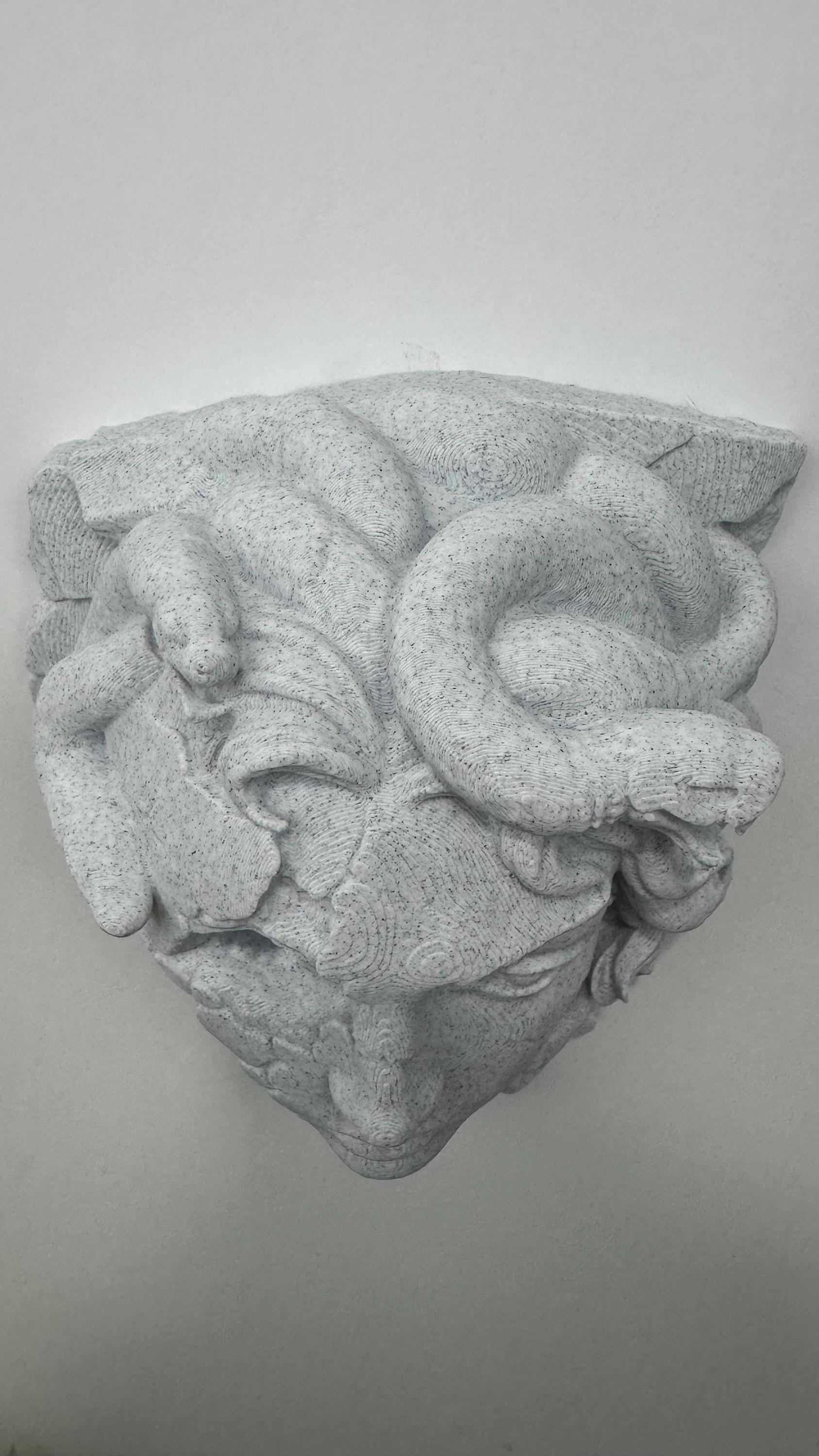 Medusa Wall Sculpture Gothic Mythology Decor | Stone Style Gorgon Wall Art | Dark Classical Greek Relief