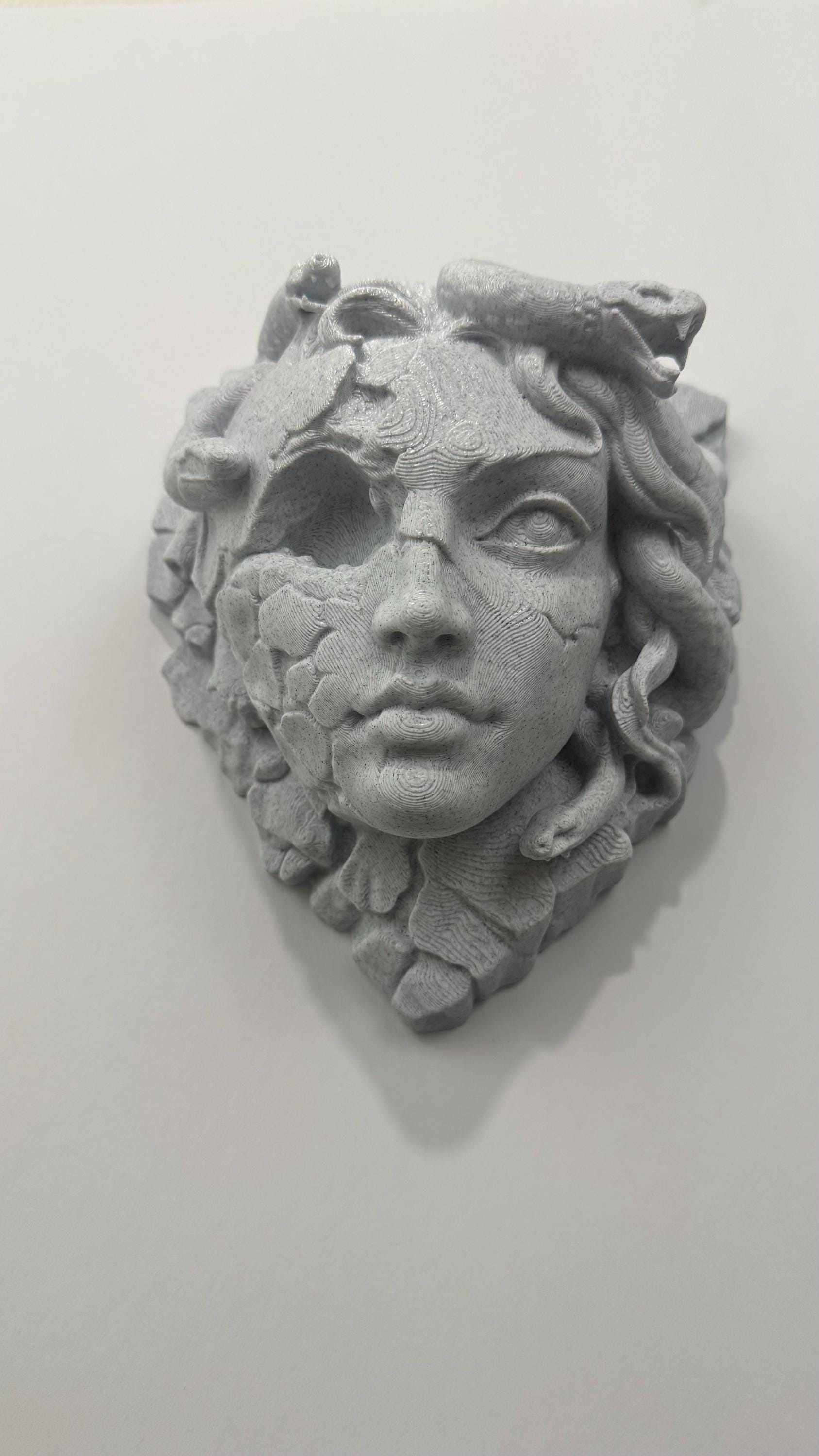 Medusa Wall Sculpture Gothic Mythology Decor | Stone Style Gorgon Wall Art | Dark Classical Greek Relief