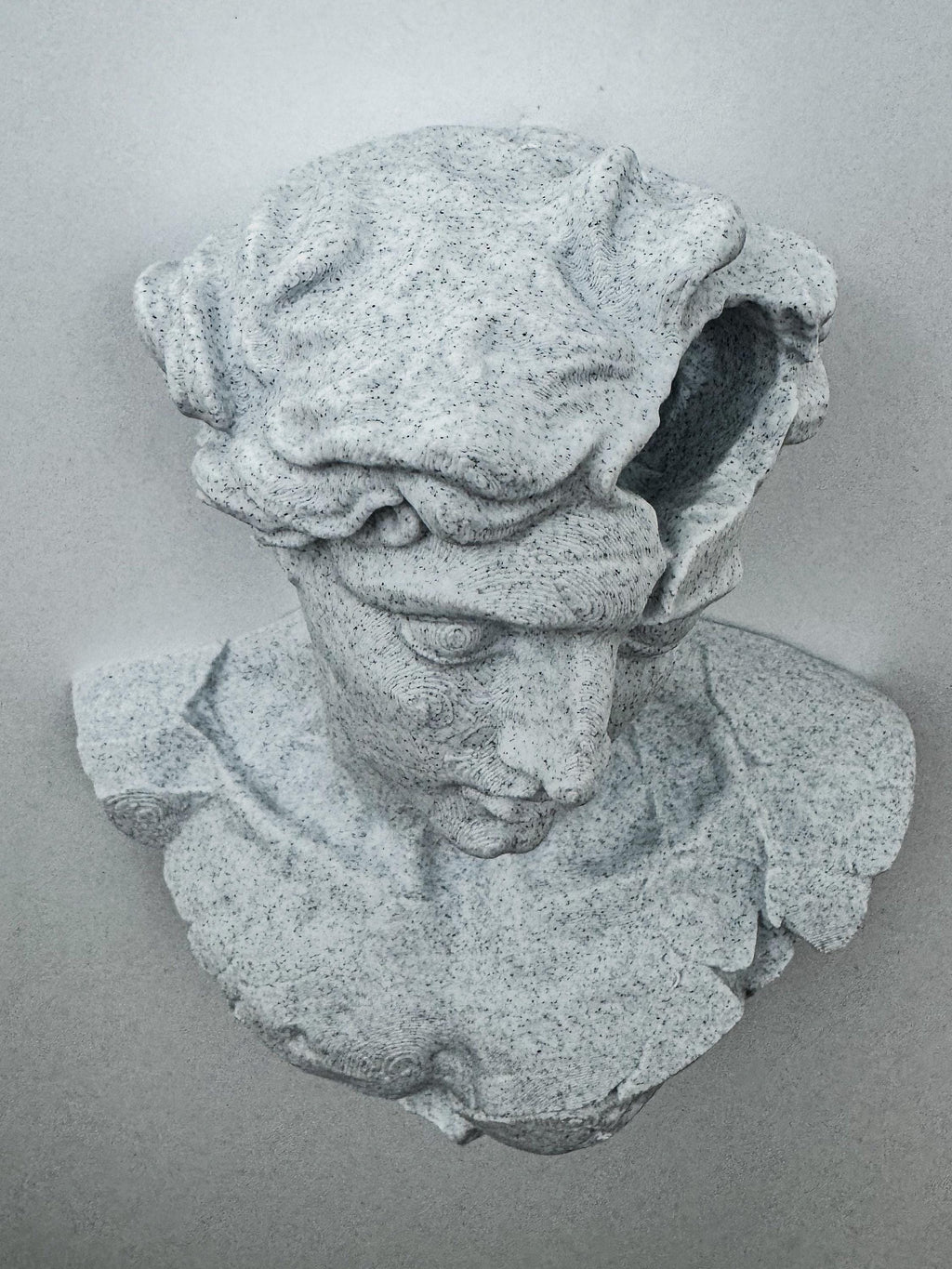 Modern Broken Greek Bust Wall Sculpture | Marble-Style Classical Wall Art | Neoclassical Home Decor |3D Printed