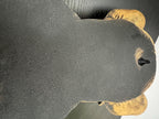 Back of the French Bulldog bust showing the keyhole slot