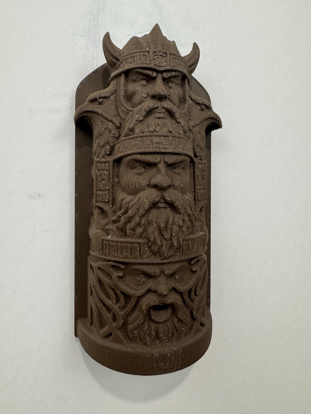 Viking Wall Art Norse Gods Relief Sculpture | Odin Inspired Wood Look Wall Hanging | Scandinavian Mythology Home Decor