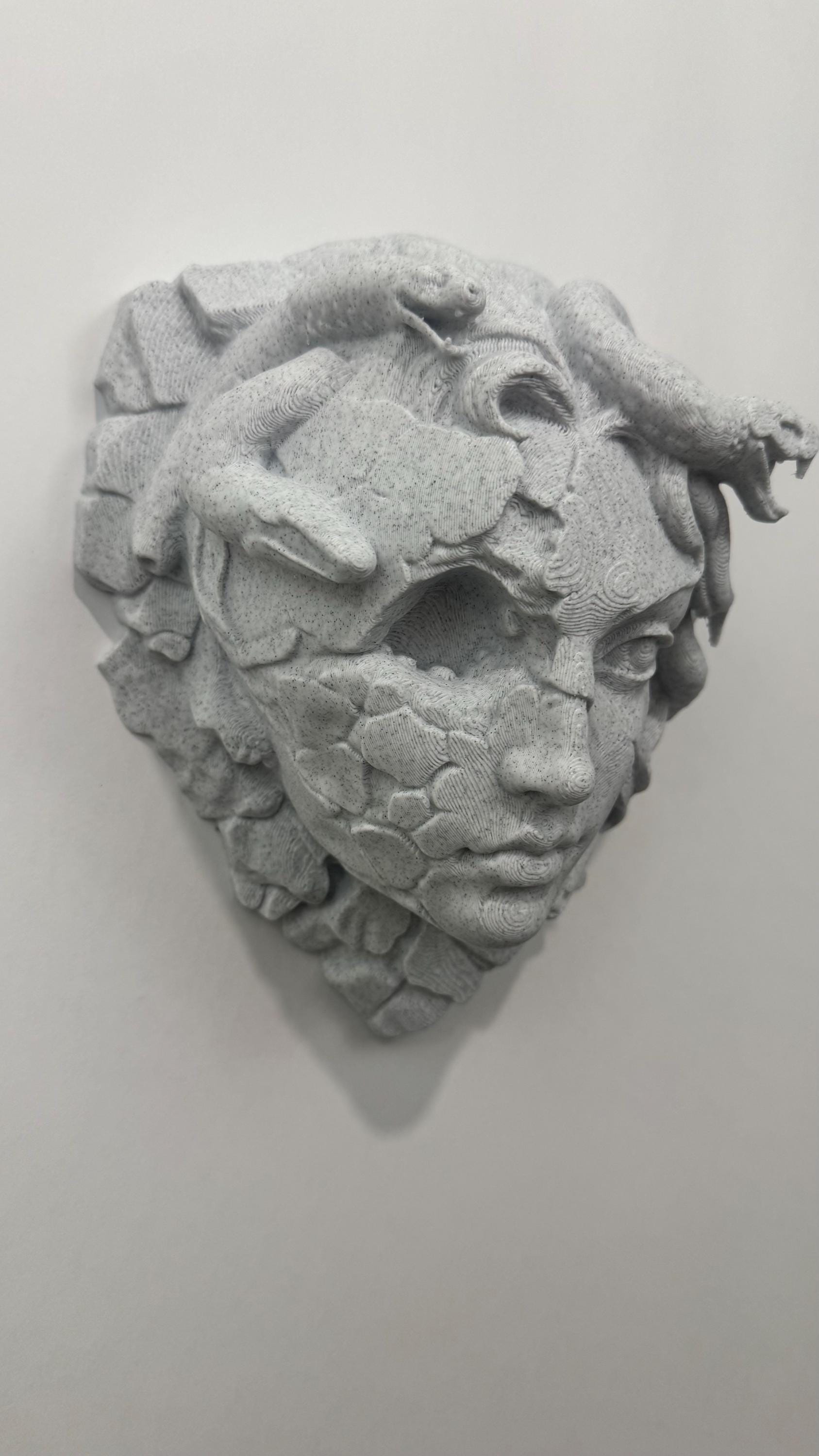 Medusa Wall Sculpture Gothic Mythology Decor | Stone Style Gorgon Wall Art | Dark Classical Greek Relief