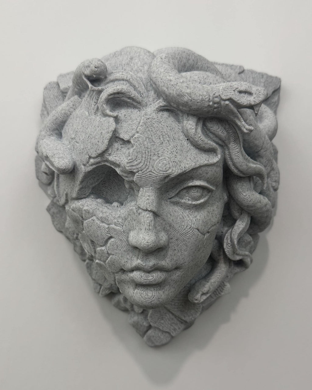Medusa Wall Sculpture Gothic Mythology Decor | Stone Style Gorgon Wall Art | Dark Classical Greek Relief