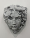 Medusa Wall Sculpture Gothic Mythology Decor | Stone Style Gorgon Wall Art | Dark Classical Greek Relief