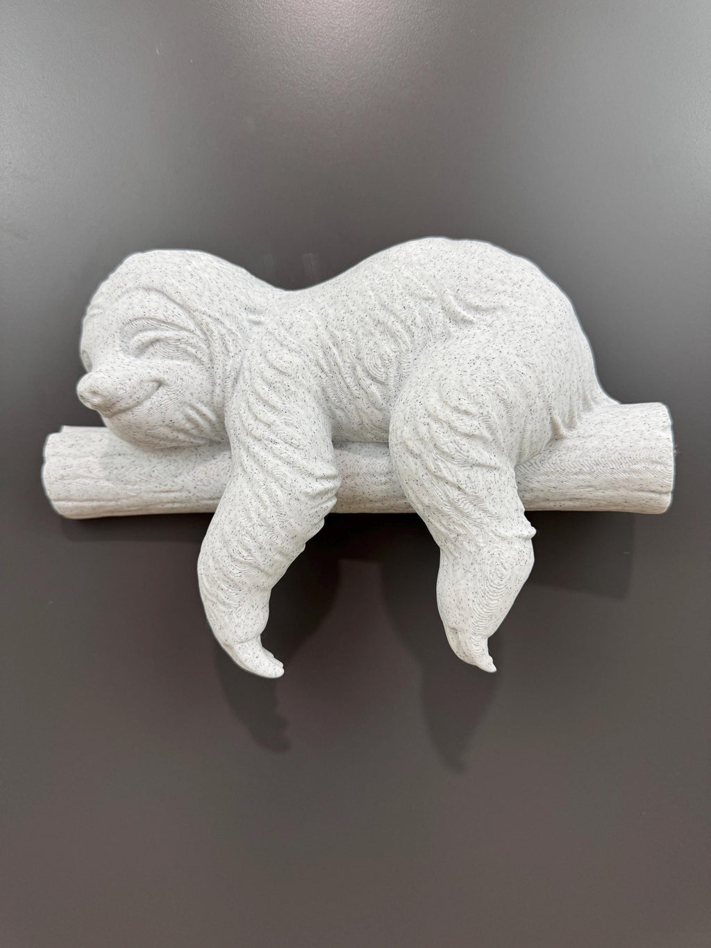 Sloth Wall Sculpture | Sleeping Sloth Wall Art | Stone Look Animal Decor | Calm Nature Wall Decor | Modern Organic Bedroom Nursery Accent