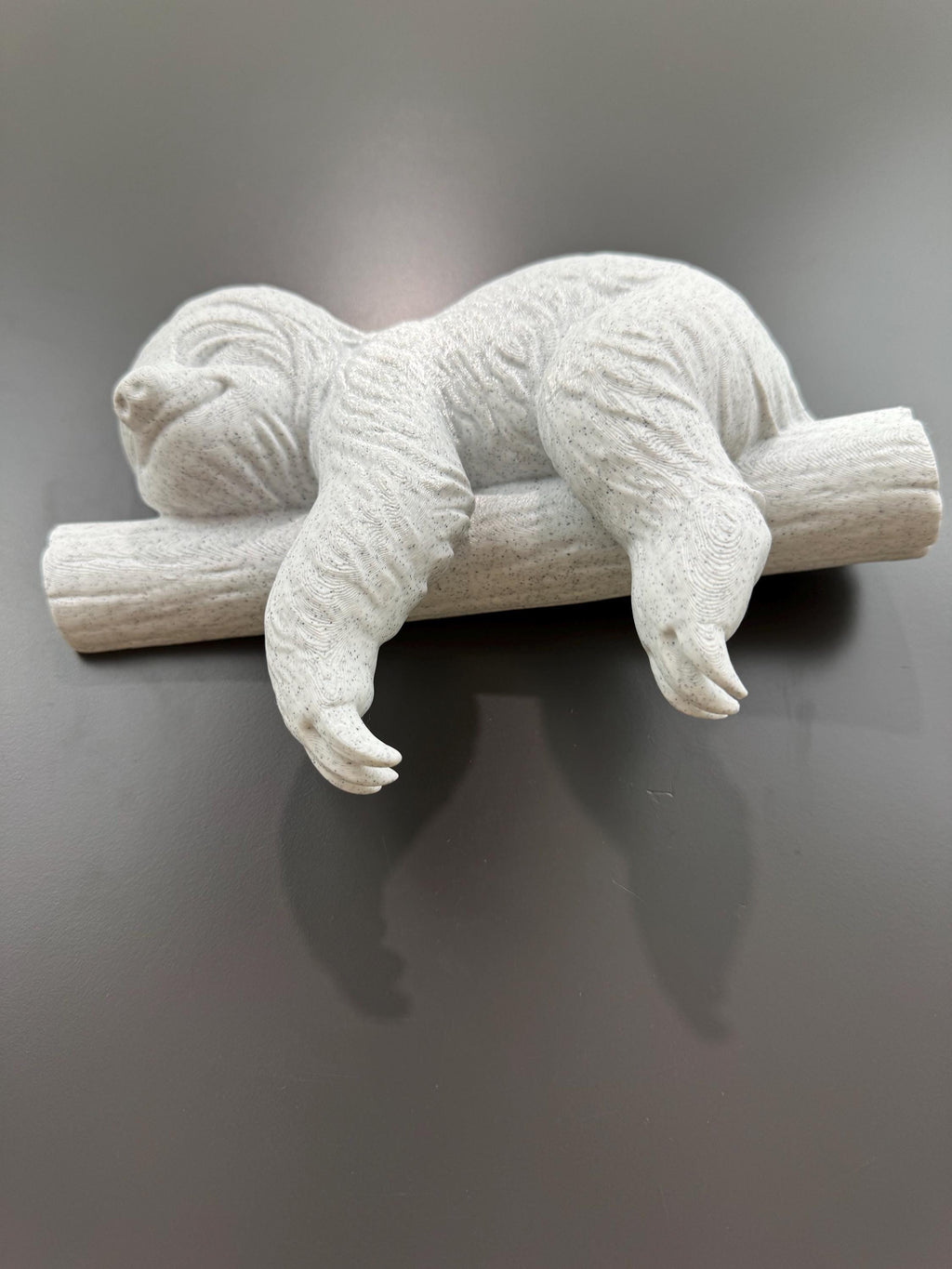 Sloth Wall Sculpture | Sleeping Sloth Wall Art | Stone Look Animal Decor | Calm Nature Wall Decor | Modern Organic Bedroom Nursery Accent