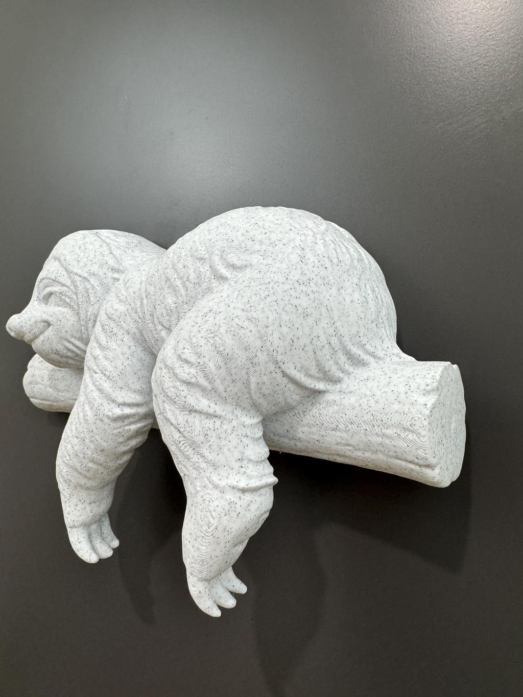 Sloth Wall Sculpture | Sleeping Sloth Wall Art | Stone Look Animal Decor | Calm Nature Wall Decor | Modern Organic Bedroom Nursery Accent