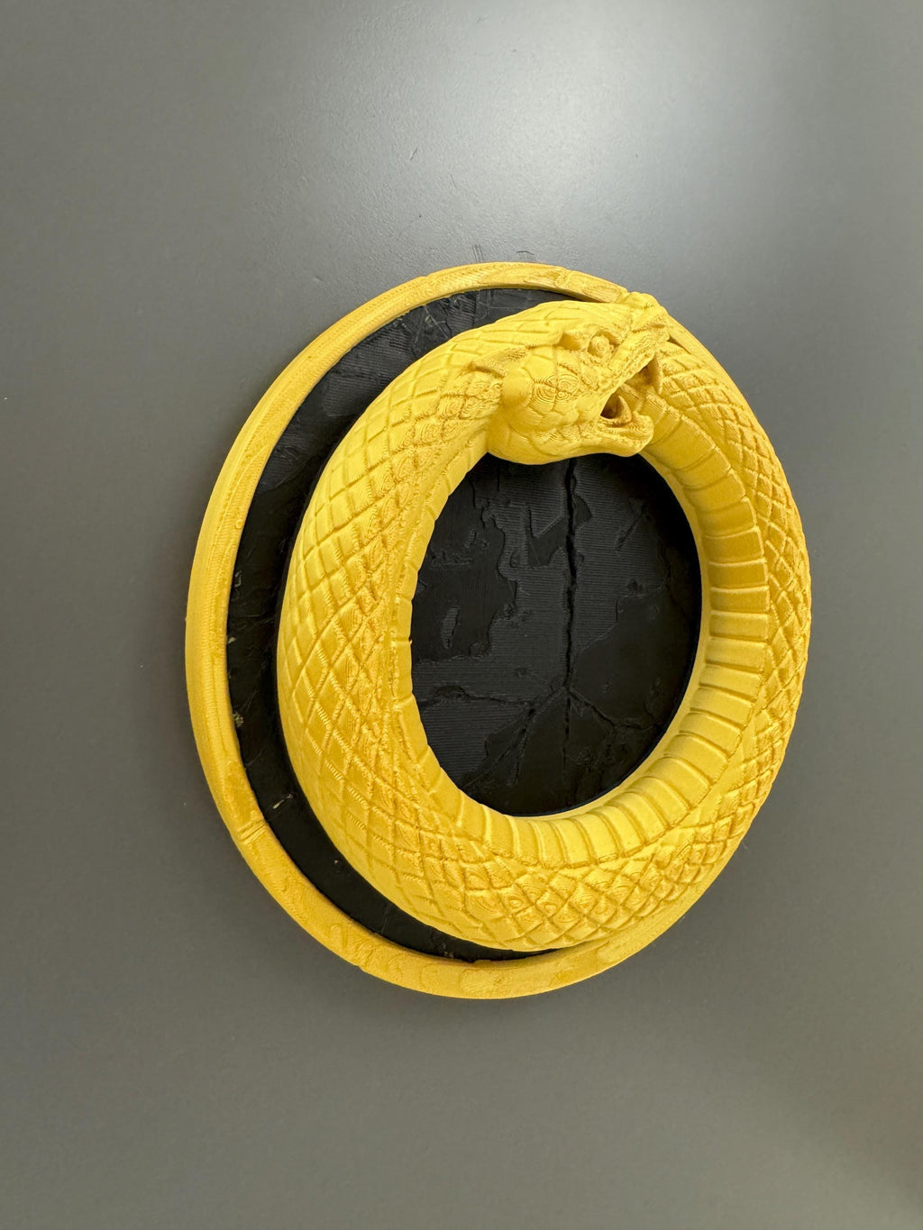 Ouroboros Wall Sculpture | Snake Eating Tail Wall Art | Alchemy Symbol Decor | Mystical Gold Snake Plaque | Gothic Witchy Wall Decor