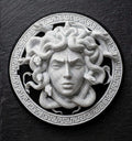 Medusa Wall Art Gorgon Greek Mythology Sculpture Stone Style Gothic Home Decor Dark Academia Plaque Greek Myth Head Hanging