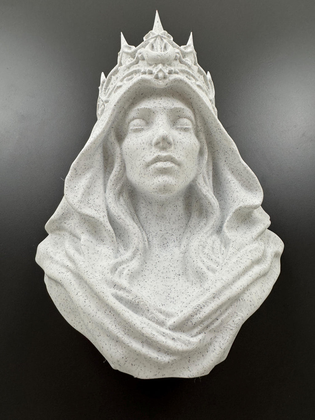 Moon Goddess Wall Bust | Gothic Crown Sculpture | Witchy Wall Decor | Dark Goddess Home Decor | Celestial Fantasy Art Gift