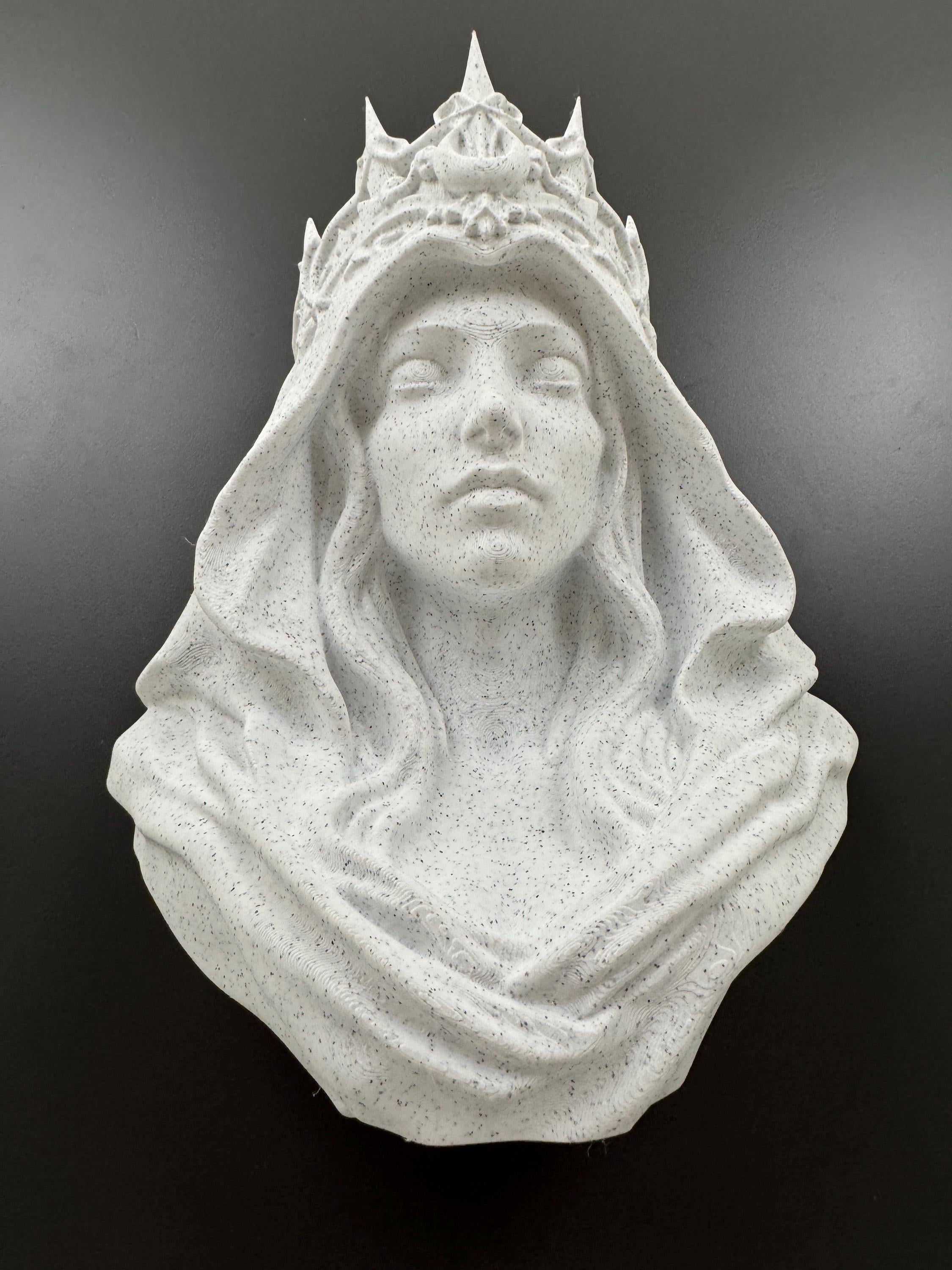 Moon Goddess Wall Bust | Gothic Crown Sculpture | Witchy Wall Decor | Dark Goddess Home Decor | Celestial Fantasy Art Gift