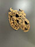 Dragon Skull Wall Mount | Gothic Fantasy Wall Decor | Mythical Beast Sculpture | Dark Academia Home Decor | Dragon Gift for Him