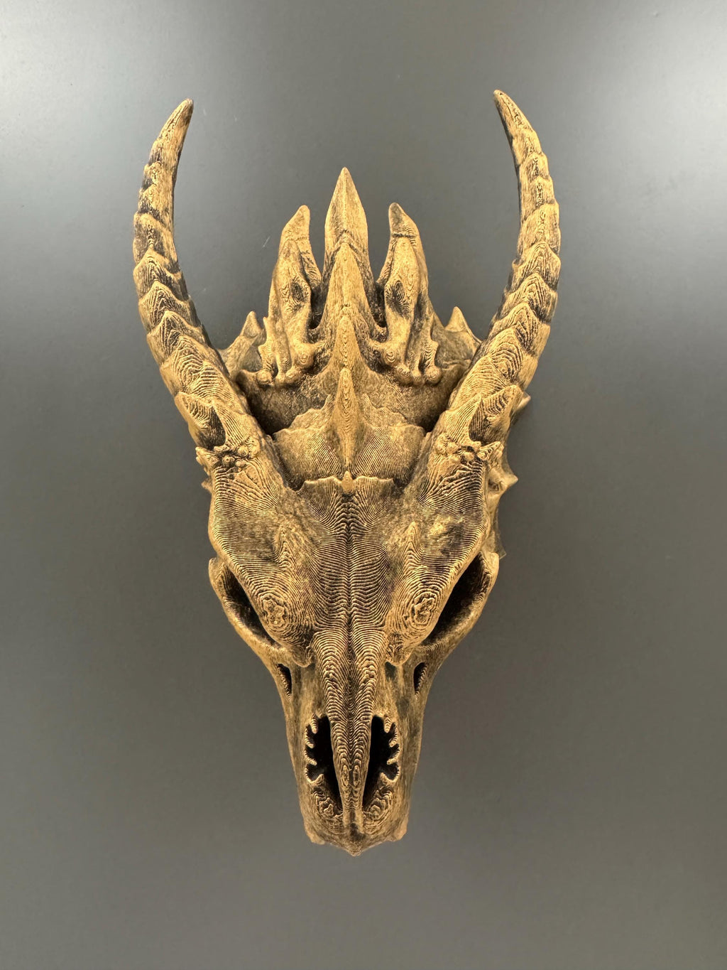 Dragon Skull Wall Mount | Gothic Fantasy Skull Wall Decor | Dragon Wall Art | Man Cave Gift for Him