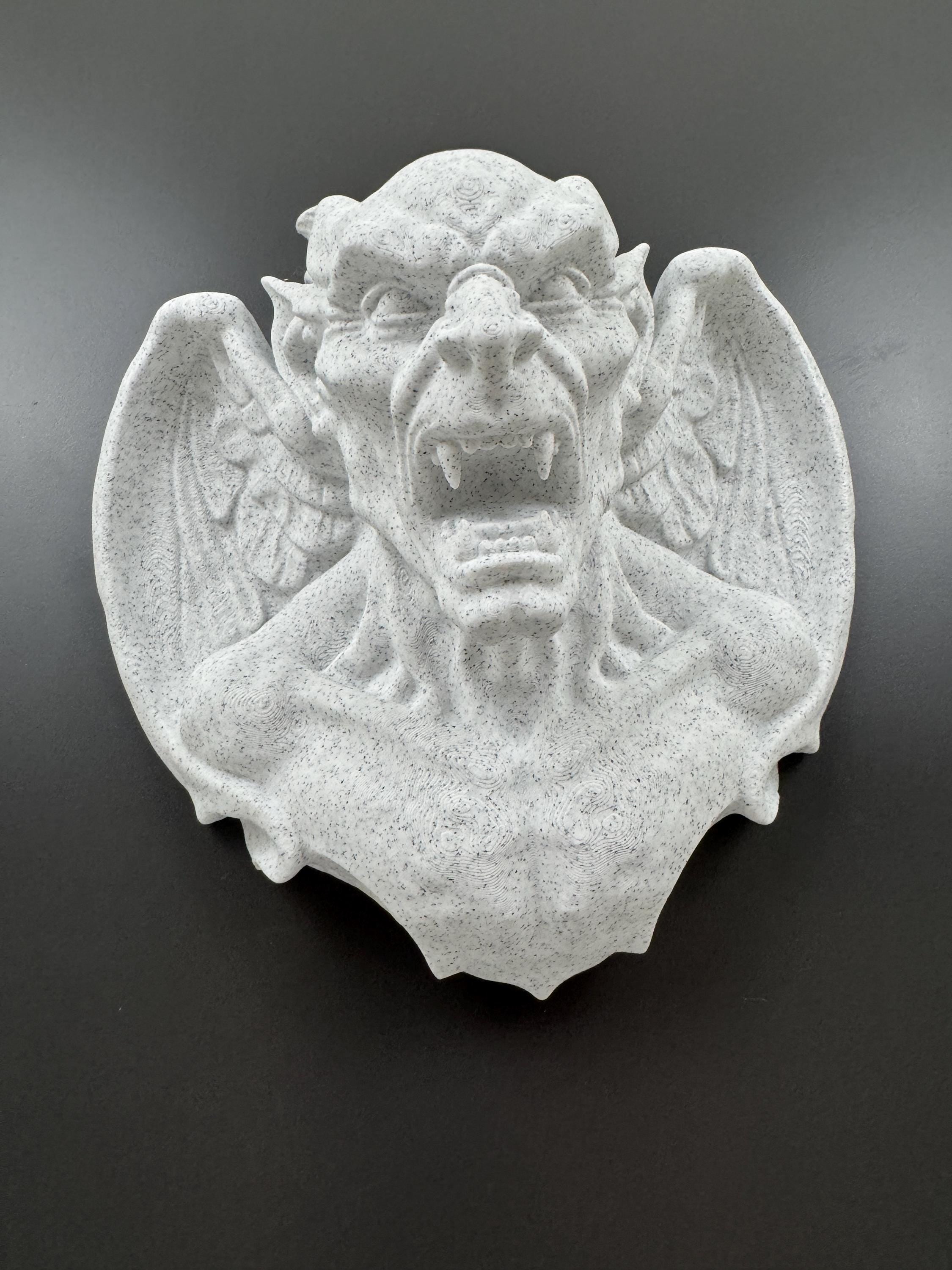 Gargoyle Wall Sculpture, Gothic Winged Demon Decor, Stone Wall Art, Hand Finished Gothic Gift