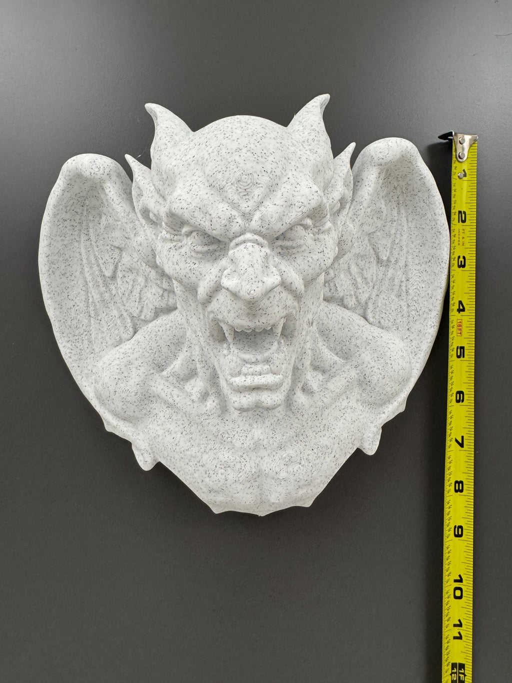 Gargoyle Wall Sculpture, Gothic Winged Demon Decor, Stone Wall Art, Hand Finished Gothic Gift
