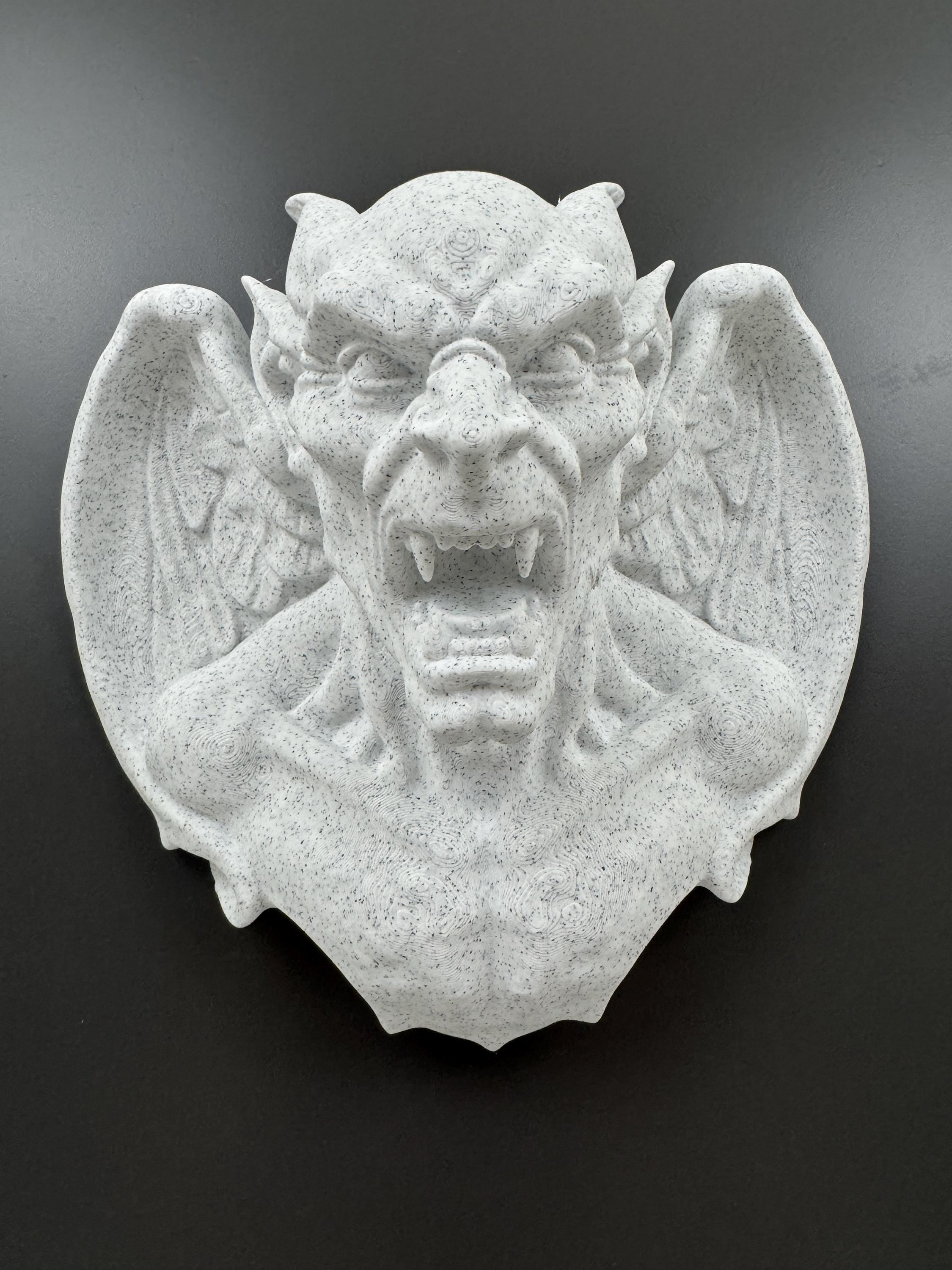 Gargoyle Wall Sculpture, Gothic Winged Demon Decor, Stone Wall Art, Hand Finished Gothic Gift