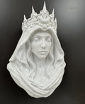 Moon Goddess Wall Bust | Gothic Crown Sculpture | Witchy Wall Decor | Dark Goddess Home Decor | Celestial Fantasy Art Gift