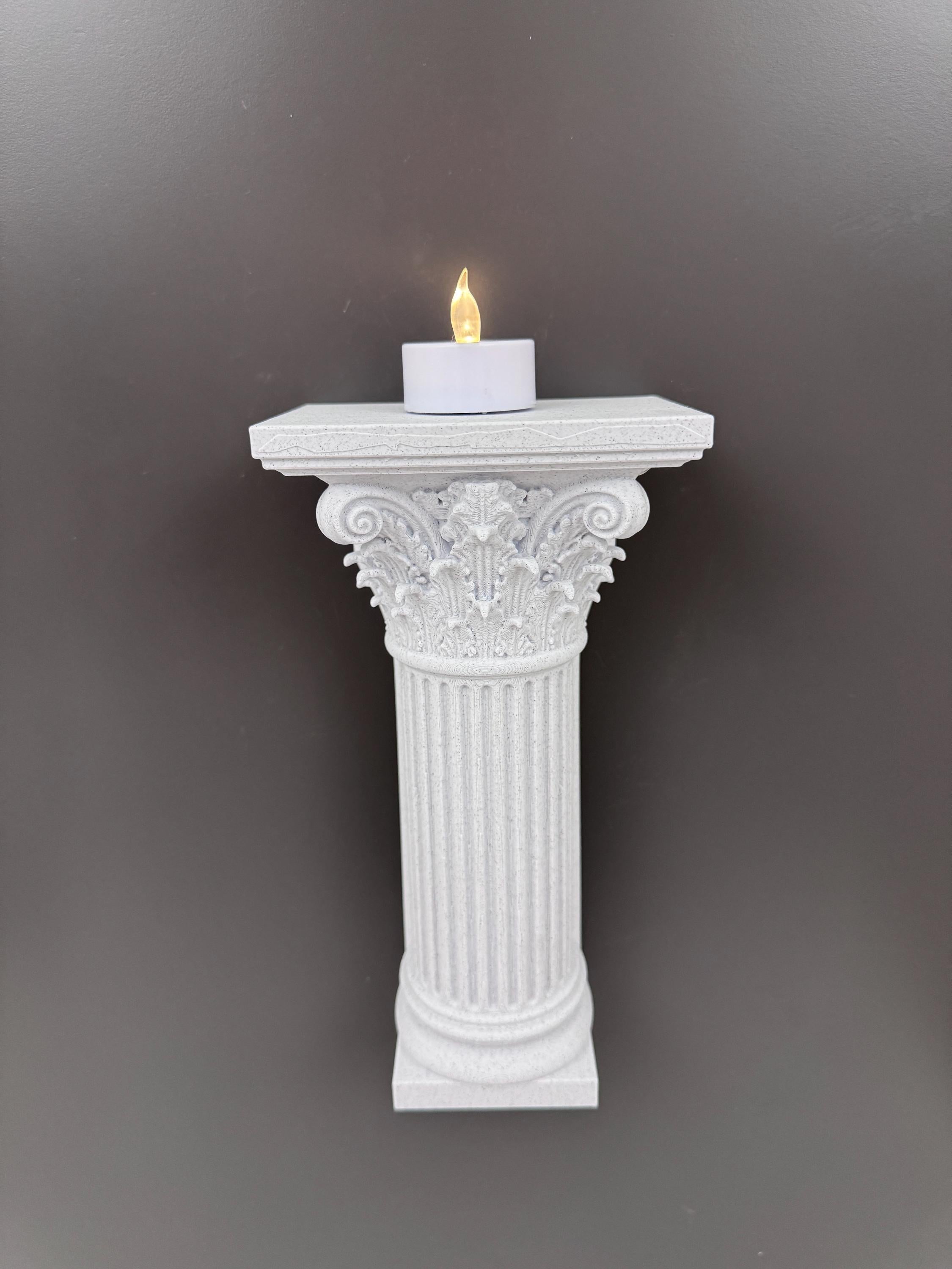 Column Wall Shelf | Greek Corinthian Pillar Sconce | Roman Architecture Decor | Classical Floating Display | Dark Academia Housewarming Gift