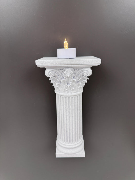Column Wall Shelf | Greek Corinthian Pillar Sconce | Roman Architecture Decor | Classical Floating Display | Dark Academia Housewarming Gift