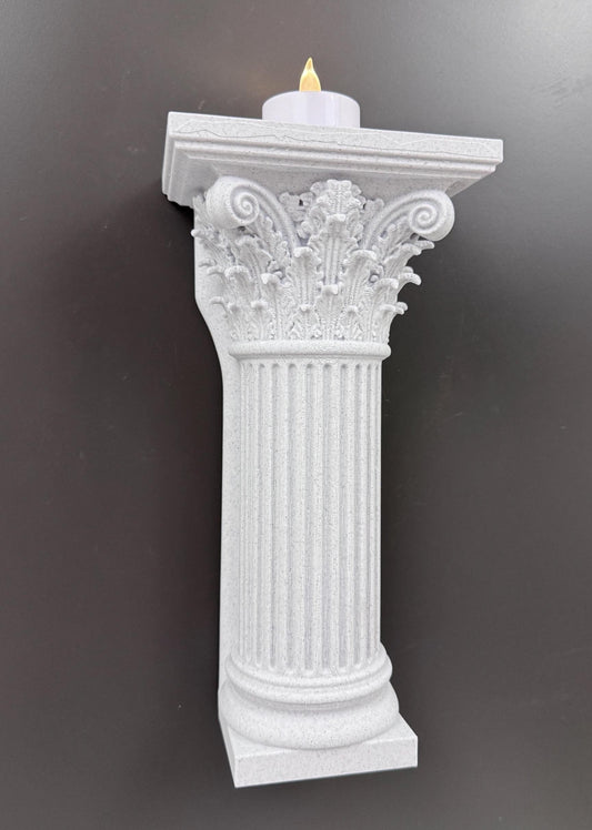 Column Wall Shelf | Greek Corinthian Pillar Sconce | Roman Architecture Decor | Classical Floating Display | Dark Academia Housewarming Gift