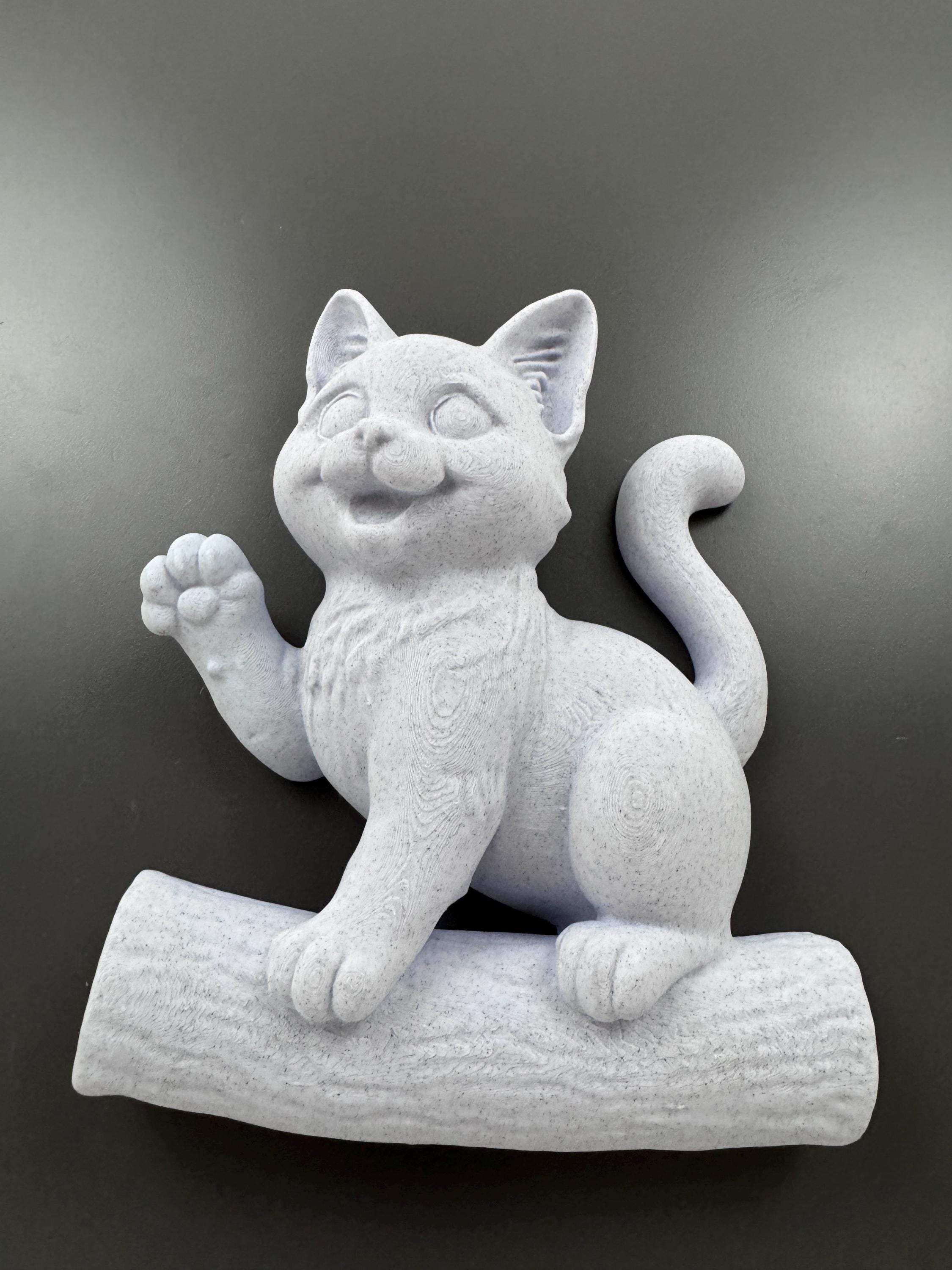 Cat Wall Sculpture | Kitten Wall Art | Cat Lover Gift | Funny Cat Wall Hanging | Nursery Animal Decor | Smiling Cat Wall Mount