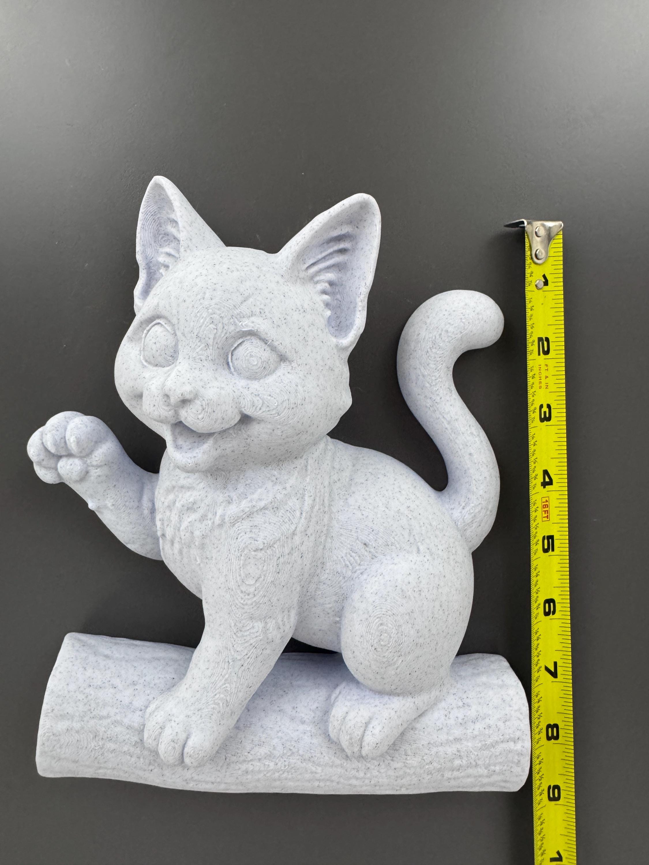 Cat Wall Sculpture | Kitten Wall Art | Cat Lover Gift | Funny Cat Wall Hanging | Nursery Animal Decor | Smiling Cat Wall Mount