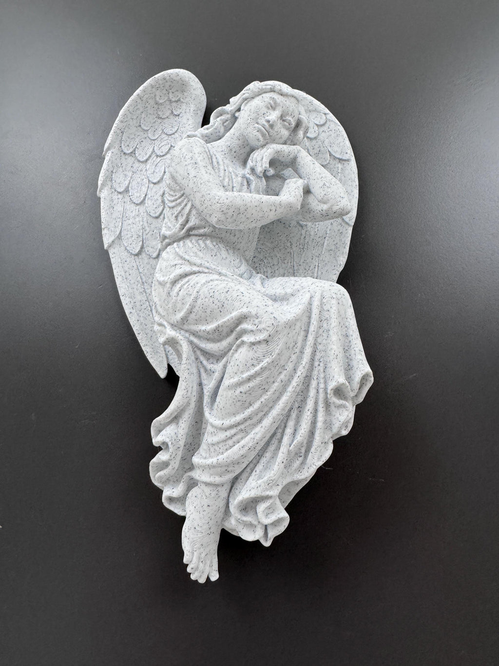 Resting Angel Wall Sculpture | Memorial Sympathy Gift | Bereavement Wall Art | Peaceful Spirit Home Decor | Remembrance Wall Hanging