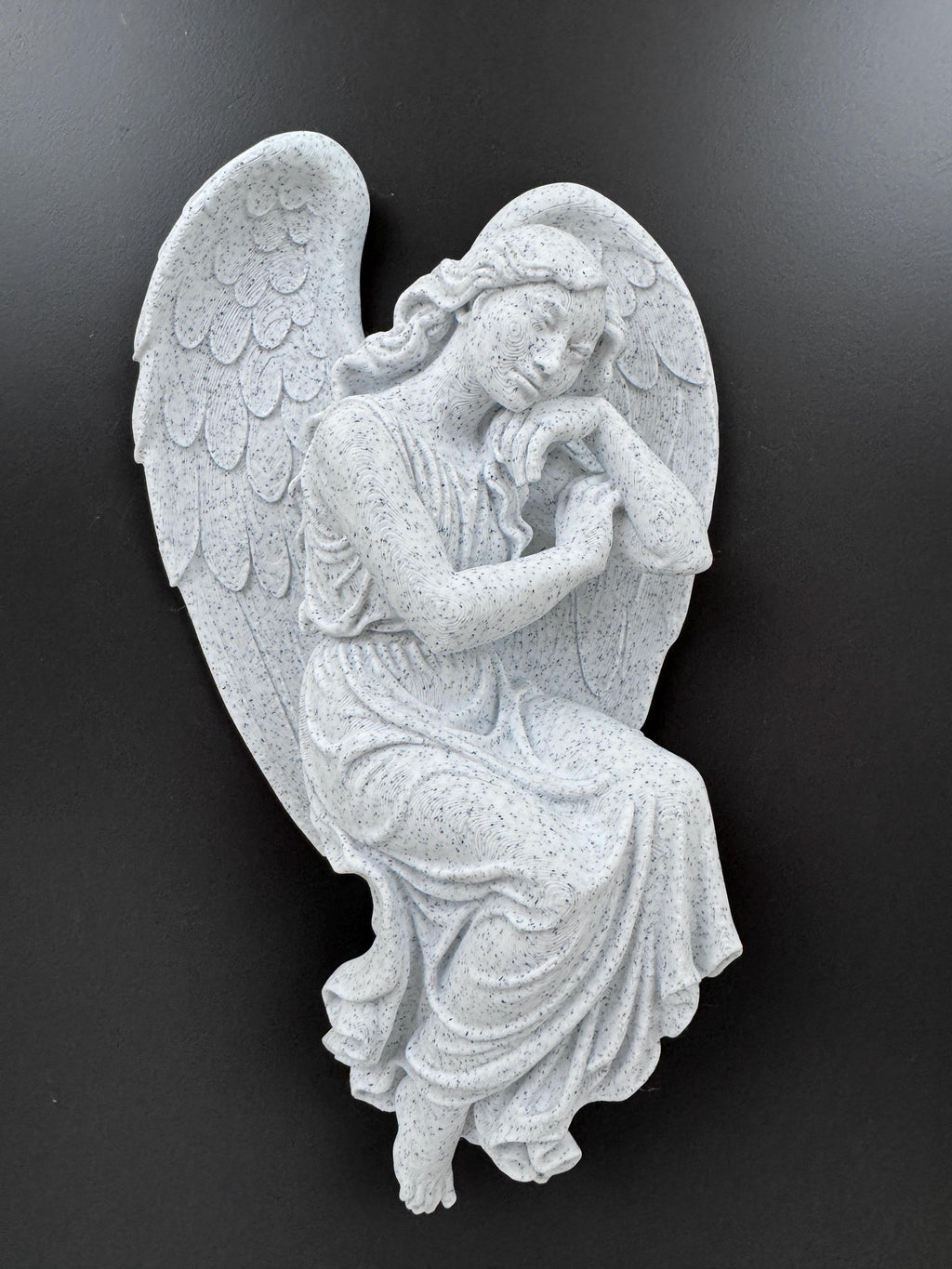 Resting Angel Wall Sculpture | Memorial Sympathy Gift | Bereavement Wall Art | Peaceful Spirit Home Decor | Remembrance Wall Hanging